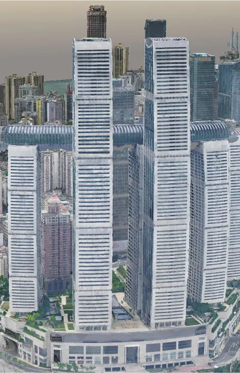 real scene 3d model of urban scale city