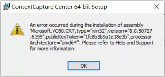 contextCapture-Center-error